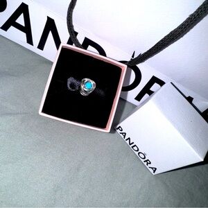 December Turquoise Blue Eternity Circle Charm